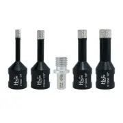 Brazed Diamond core Drill bit with 5/8"-11 Diamond Hole Saw for Dry or Wet Dr...
