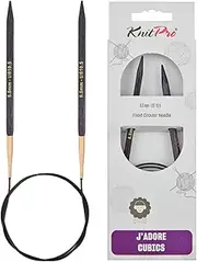 [KNITPRO] J'Adore Cubics Knit Pins - Circular Fixed Knitting Needles - 60cm x 6.50mm
