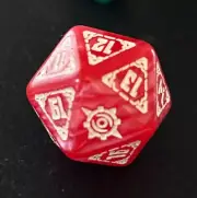 Spindown Dice D20 The Lost Caverns of Ixalan MTG Red and White Oversize