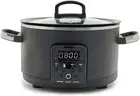 6-In-1 4QT Electric Ceramic Slow Cooker with Glass Lid, Multifunction Presets, H
