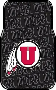 Northwest NCAA Utah Runnin Utes Two-Pack Front Car Floor Mat