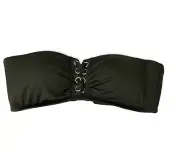 Mossimo Womens Olive Bikini Swim Top Criss Cross Front Size XS