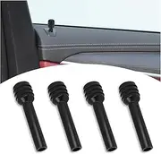 Junecarp 4PCS Car Door Lock Knobs,Aluminum Alloy Car Door Lock Cover with M4 Internal Thread for Car Decoration,Universal Interior Car Accessories Door Lock Pin for Car Truck SUV (Black)