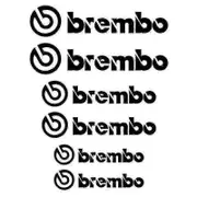 6pcs Car Brake Caliper Sticker For Brembo Reflective Lettering Vehicle Decal Zzj Black