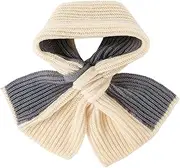 [GLigeT] Scarf High End Short Scarf, Cross Knitted Scarf, Versatile Color Blocking Warm Scarf, Natural And Sweet Scarf, Couple Style Scarf Chunky Oversized Winter/Fall