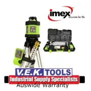 IMEX LASERS RED BEAM CONSTRUCTION LASER LEVEL & TRIPOD STAFF-3YR AUS WRNTY PLS
