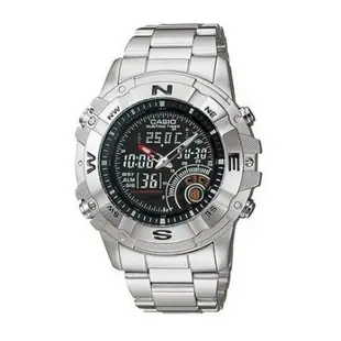 【CASIO】CASIO卡西歐魚汛模式月相多功能不鏽鋼雙顯錶AMW-705D-1A AMW-705D 台灣卡西歐保固一年