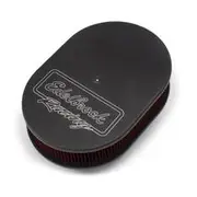 Edelbrock Victor Series Air Cleaner Assembly - Oval Port, 11 7/8 x 8 1/4 x 2.4, ED42203