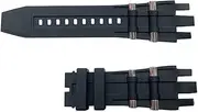 [Vicdason] for Invicta Subaqua Reserve GMT Watch Bands Replacement Strap with with Metal Inserts - Black Rubber Silicone Invicta Watch Strap