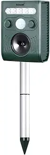 Maxkon Ultrasonic Animal Pest Repellent Solar Battery Powered Outdoor with Loudspeaker Double Charge Green