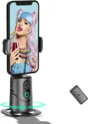 Auto Face Tracking Phone Holder No App Required 360 Rotation Camera Stand Remote