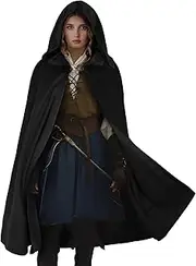 HOMELEX Renaissance Hooded Cloak Halloween Medieval Costume Cosplay Short Cape for Men and Women