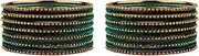 [Efulgenz] Boho Oxidized Indian Jewelry Velvet Bangles Set Bracelets Jewelry for Women Girls