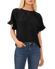 CeCe Ruffle Sleeve Drop Shoulder Blouse