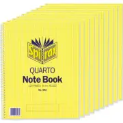 NEW 10x Spirax 593 Notebook Spiral Bound Side Open 120 Page Quarto 252x200mm