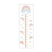 Rainbow Growth Chart Wall Sticker for Kid Easy to Remove Height Chart Wall Decal