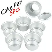 5Pcs 2 inch Non Stick Form Round Mini Cake Molds Bake Tin Tray Pan Bakeware Tool