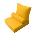 AD108 Large Knife Edge Outdoor Deep Seat Back Rest Bolster Insert Slip Cover Set