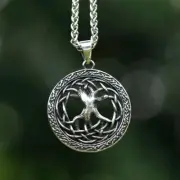 Viking Diverse Tree of Life Stainless Steel Men Pendant Necklace