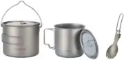 Titanium Camping Cookware Set 1100Ml
