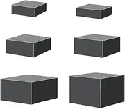 Fenteer 6Pcs Acrylic Cube Display Box Riser Buffet Riser for Buffet Table, Food Riser Nesting Riser Stands for Food Cake Cosmetics, Black