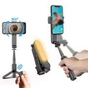 Selfie Stick bluetooth Remote Control With Light Filling Lamp Gimbal Stabilizer