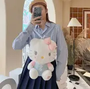 NEW CUTE HELLO KITTY PLUSH STUFFED TOY BACKPACK In Blue/Pink Color Outfit