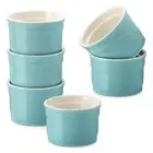 Ramekins Porcelain Ramekins 8 oz Oven Safe Set of 6 Ramekins for Creme Brulee...