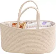 Baby Nappy Caddy Nappy Organiser Nursery Bohemian cotton rope storage basket Por