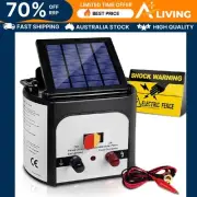 Fence Energiser 8KM Solar Powered 0.3J Electric Fencing Charger for Livest 8KM-N