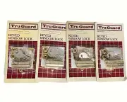 (4) Keyed Sash Lock for Wood Aluminum Vinyl Double Hung Window Polished Brass