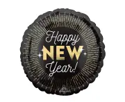 45cm Standard HX Happy New Year Midnight Glam Foil Balloon