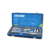 42 Pcs of Kincrome 1/2" Drive Socket Set - Metric & Imperial Mirror Polish