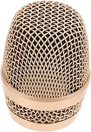 Yardwe Metal Mic Ball Head Replacement Grille for Durable Electroplated Design with Inner Filter Easy Installation Accessory for Enhanced Microphone Performance