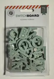 Pink Paislee Switchboard Chipboard Letters 75 Pieces