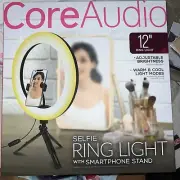 CoreAudio12" Selfie Ring Light with Phone Stand Desktop Tripod Adjustable Bright