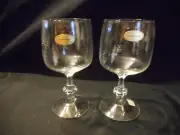 NEW Concorde Belgium Durobor Set of 2 Wine Glasses with Paper Tags 6" High