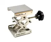 Eisco Labs Stainless Steel Lab Jack - 3"x2.8" Surface - 6" Max Height - Dynamic