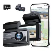 PAPAGO Dash Cam Front Rear, STARVIS Sensor 4K Full HD Dash Camera for Cars，Vo...