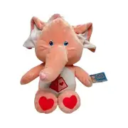 Care Bear Cousins Lotsa Heart Pink Elephant 13” Stuffed Plush Animal Nanco 2005