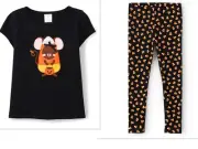GYMBOREE GIRLS TRICK OR TREAT MOUSE TOP AND CANDY CORN LEGGINGS NWT SIZE 5T