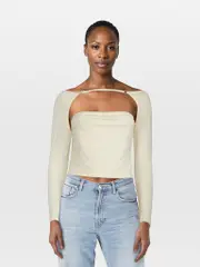 Ecru Open Back Top