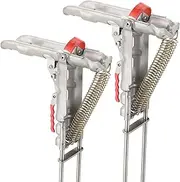 weyleity Automatic Spring Fishing Rod Holder 2 Pack Upgrade Stainless Steel Rod Stand with 2 Spring High Sensitivity Spring Loaded Fishing Rod Holder Loaded Tip-up Action for Ground Support Brackets