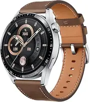 [HUAWEI] Watch GT 3 46 mm GPS, iOS & Android, Stainless Steel Case, Smartwatch, Long Battery Life, All-Day SpO2 Monitoring, AI Running Trainer, Accurate Heart Rate Monitoring, 100+ Training Modes, Brown