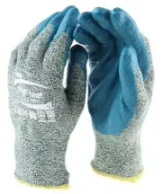 Ansell HyFlex NITRILE-COATED CUT RESISTANT GLOVES 1-Pair Blue- Size 8 Or 9