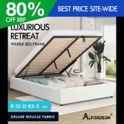 ALFORDSON Bed Frame Queen Double King Single Gas Lift Storage Foundation Boucle