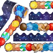Trandraft 2 Rolls 65.6ft Space Bulletin Board Decorations Solar System Bulletin Board Borders Strips Space Classroom Decor Galaxy Back to School Trim Borders for Home Office