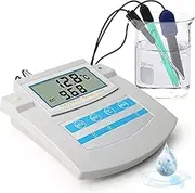 6 in 1 Water Quality Monitor PH ORP TDS EC CF Temperature Benchtop Tester Meter for Swimming Pool, Aquarium, Laboratory