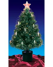 Northlight Pre-Lit Fiber Optic Artificial Christmas Tree with Candles