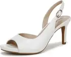 Lifestride Women's Teller 2 Slingback Peep Toe Pump 8, Bright White